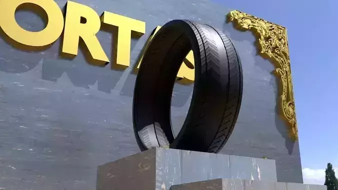 ORTAS TIRE NO 20 GAME READY Low-poly 3D model