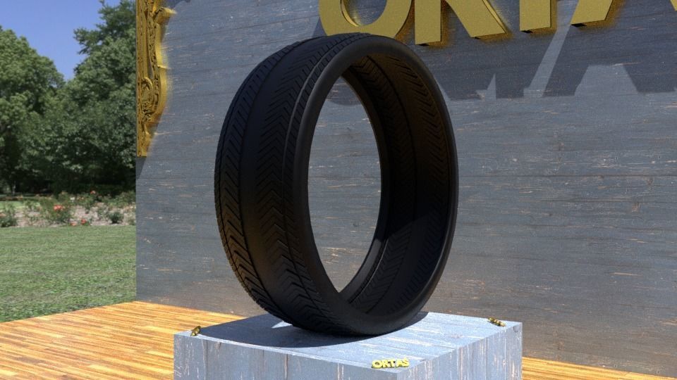 ORTAS TIRE NO 20 GAME READY Low-poly 3D model_7