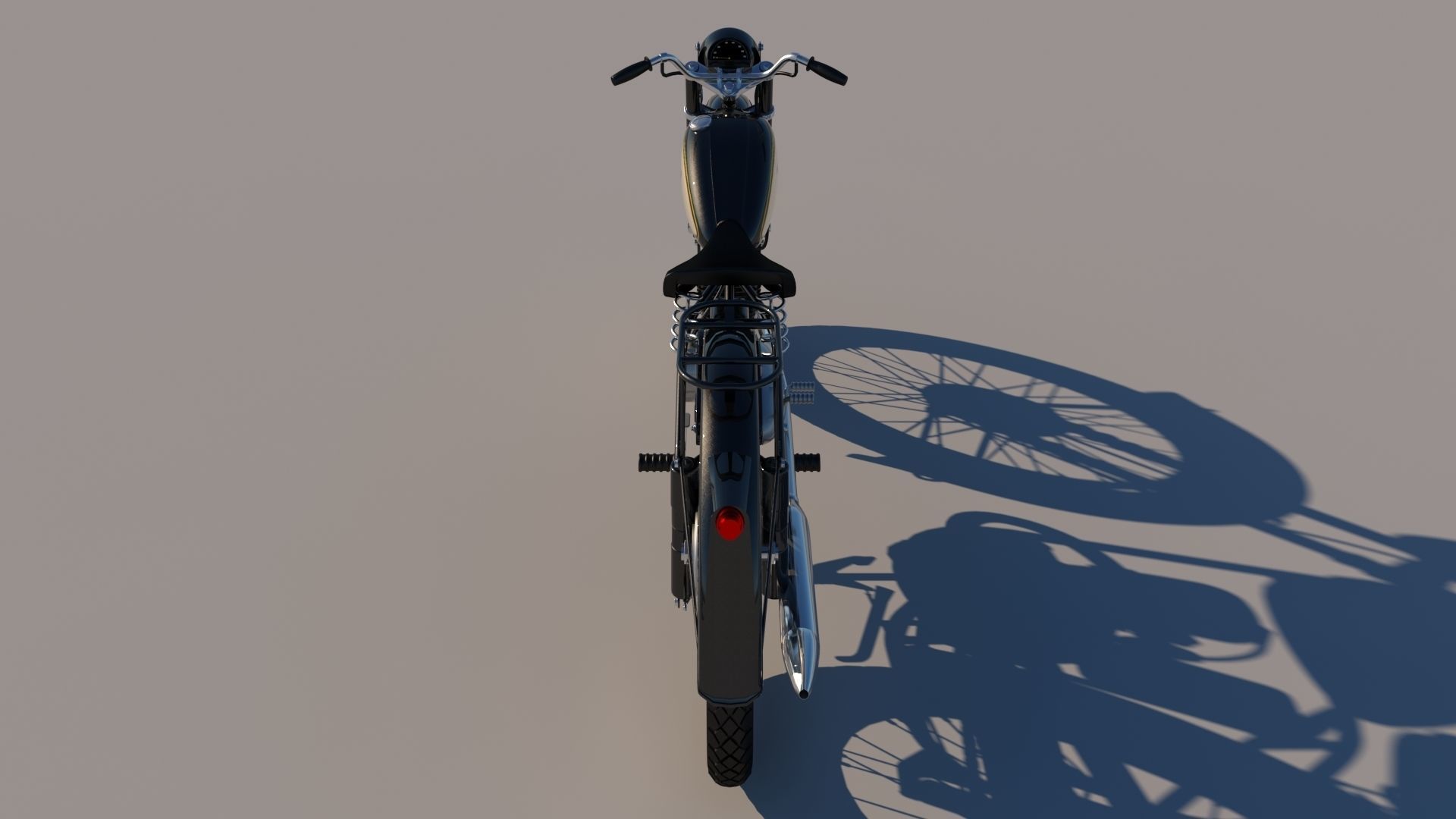 BSA Bantam D1 motorcycle 3D model_8