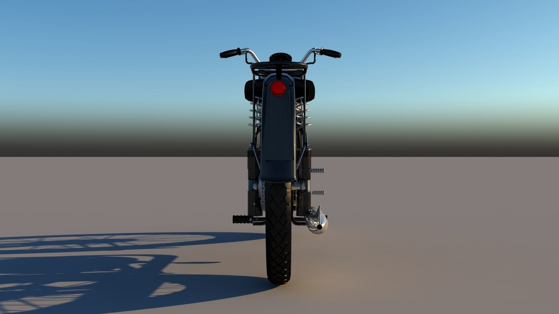 BSA Bantam D1 motorcycle 3D model_3