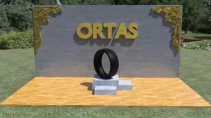 ORTAS TIRE NO 22 GAME READY Low-poly 3D model