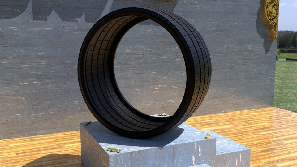 ORTAS TIRE NO 23 GAME READY Low-poly 3D model_3