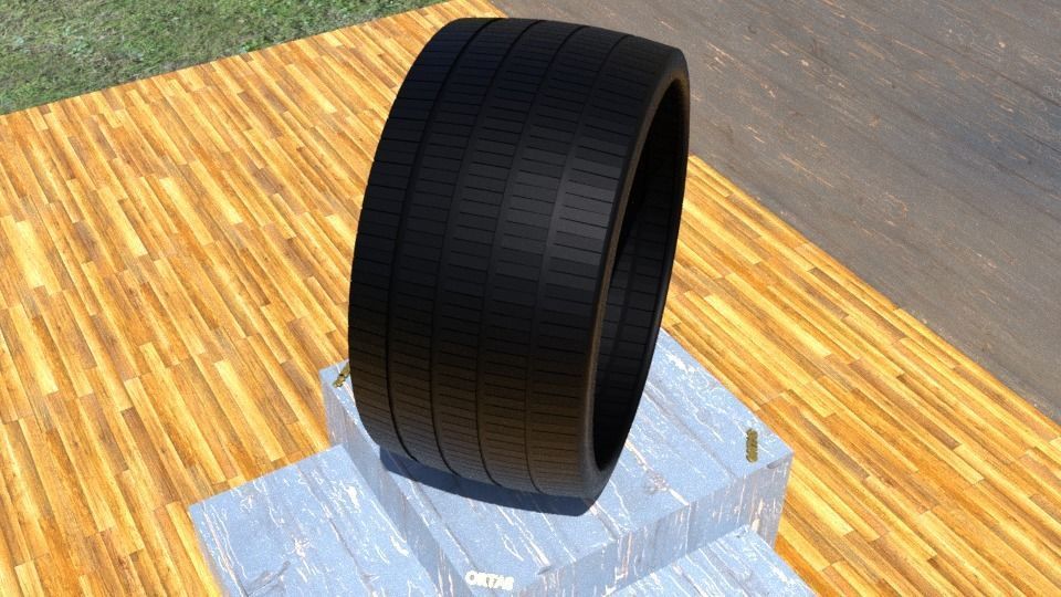 ORTAS TIRE NO 23 GAME READY Low-poly 3D model_6