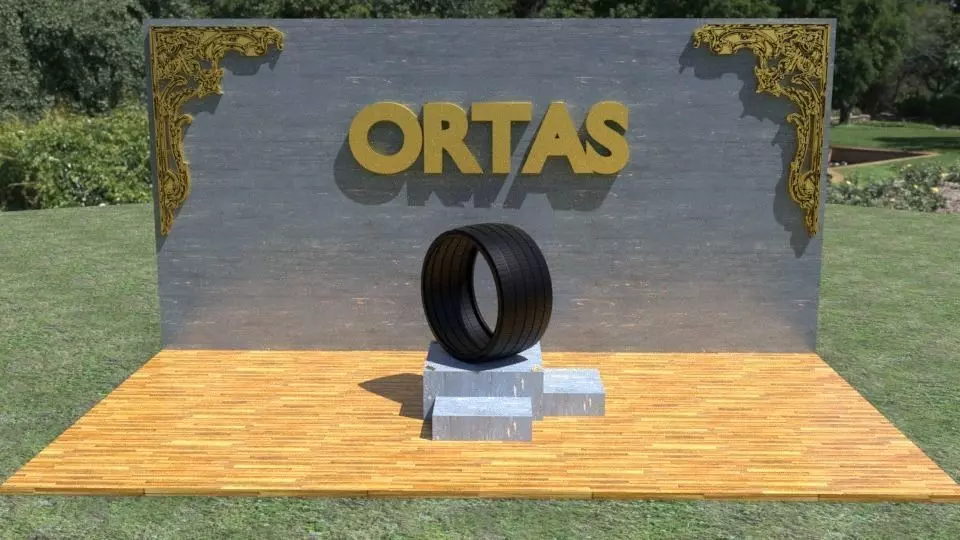 ORTAS TIRE NO 23 GAME READY Low-poly 3D model_0