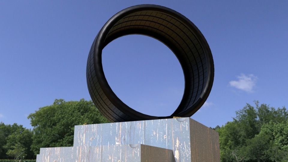 ORTAS TIRE NO 23 GAME READY Low-poly 3D model_8