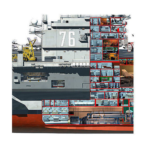 USS Ronald Reagan Aircraft Carrier Cutaway CVN76 3D model