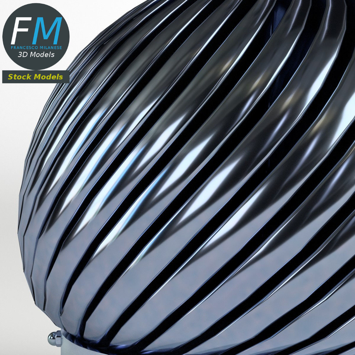 Rotating chimney cap 3D model_3