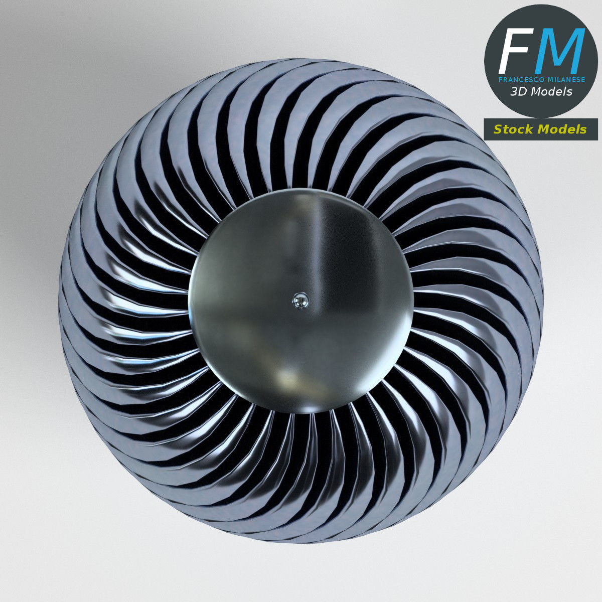 Rotating chimney cap 3D model_6