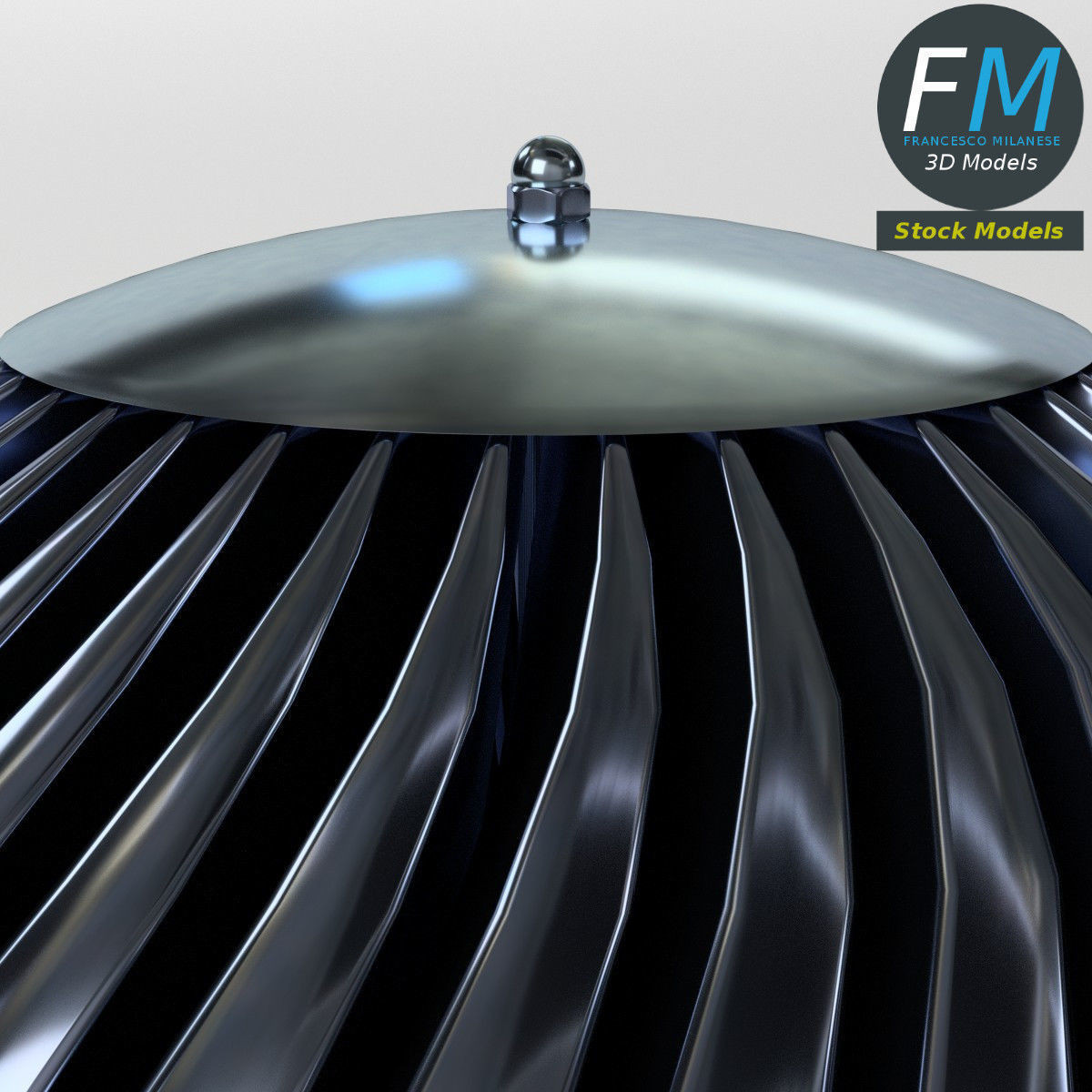 Rotating chimney cap 3D model_5