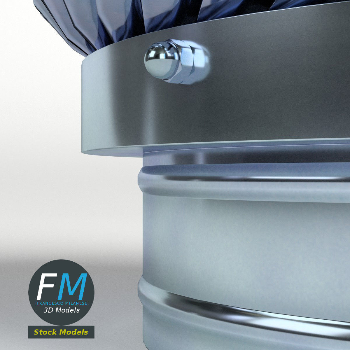 Rotating chimney cap 3D model_4