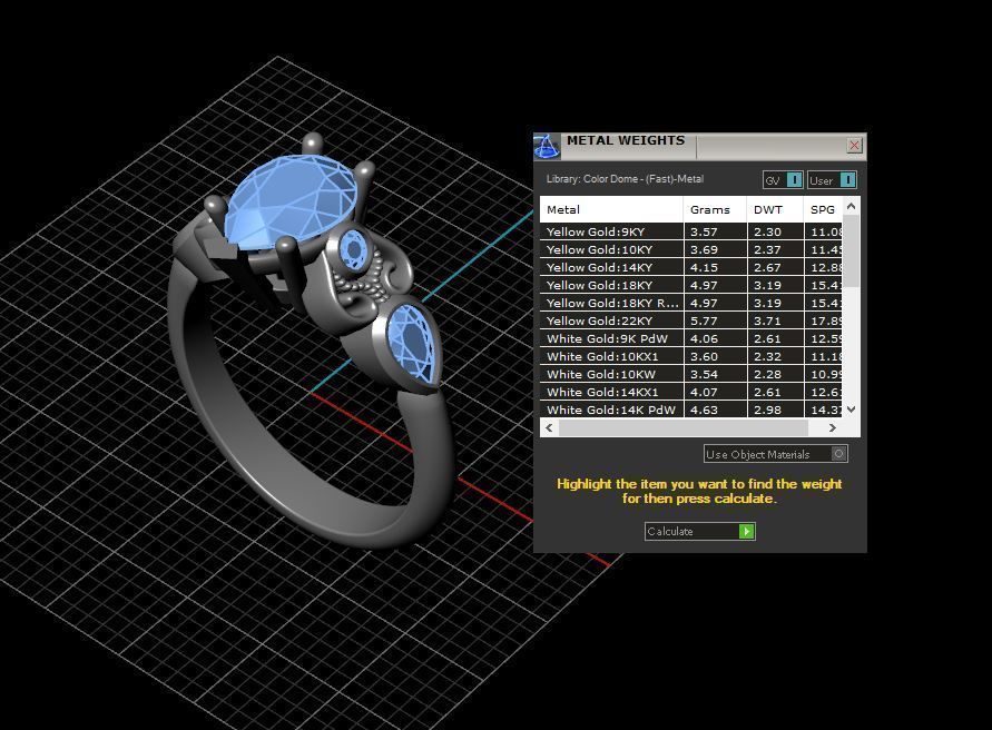 Pear shape Engagement ring  3D model_4
