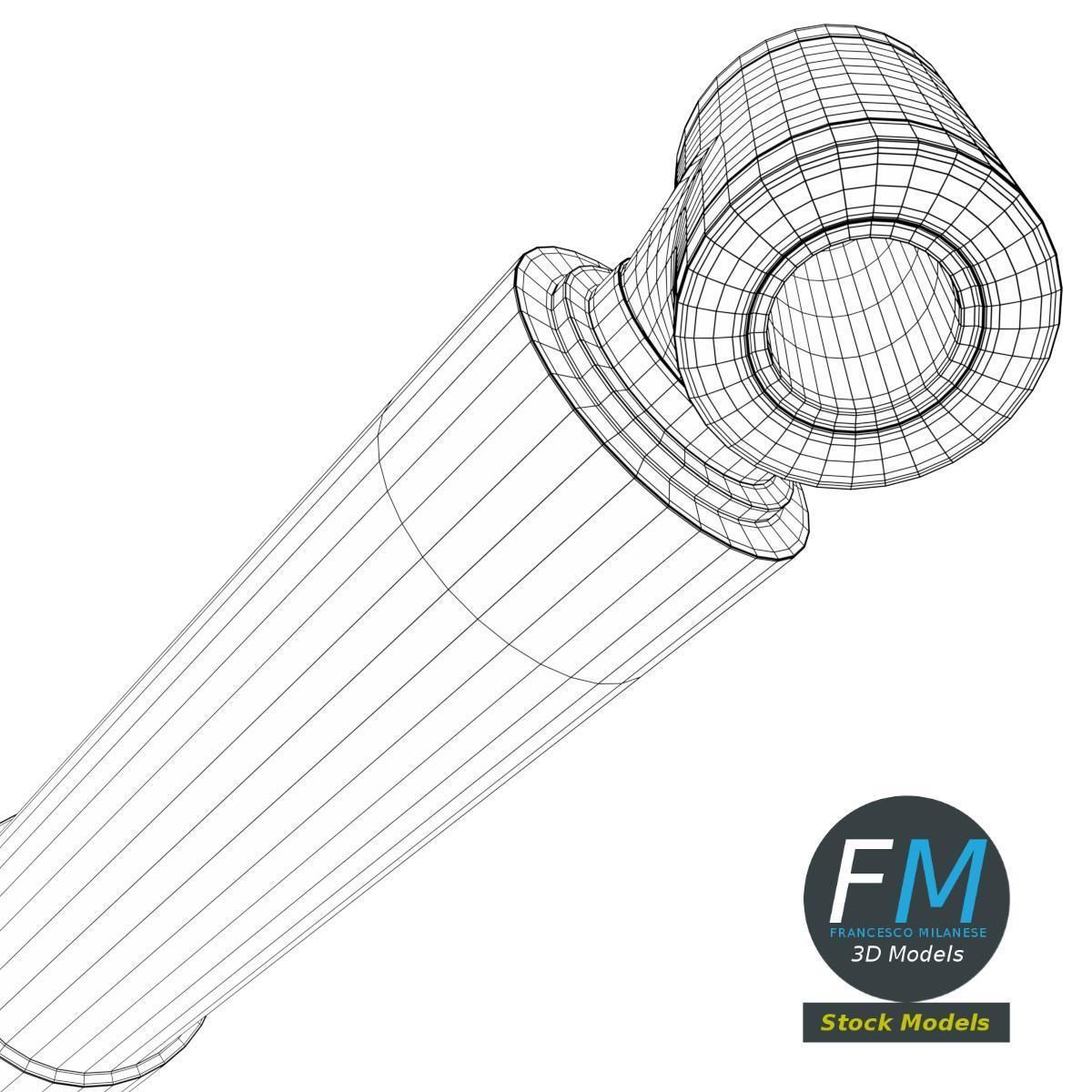 Hydraulic damper 3D model_8