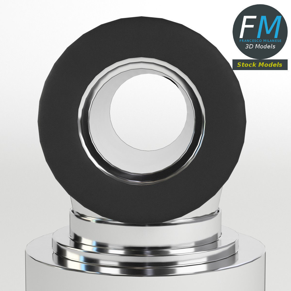 Hydraulic damper 3D model_3