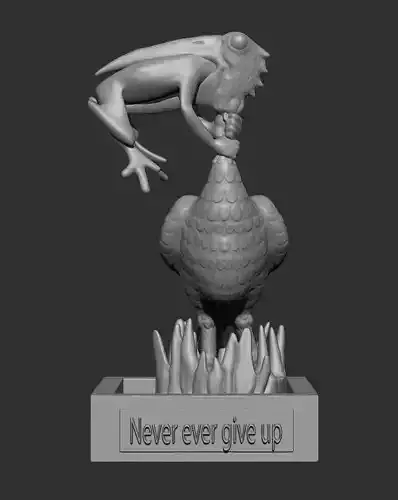 Never give up 3D  model 3D print model