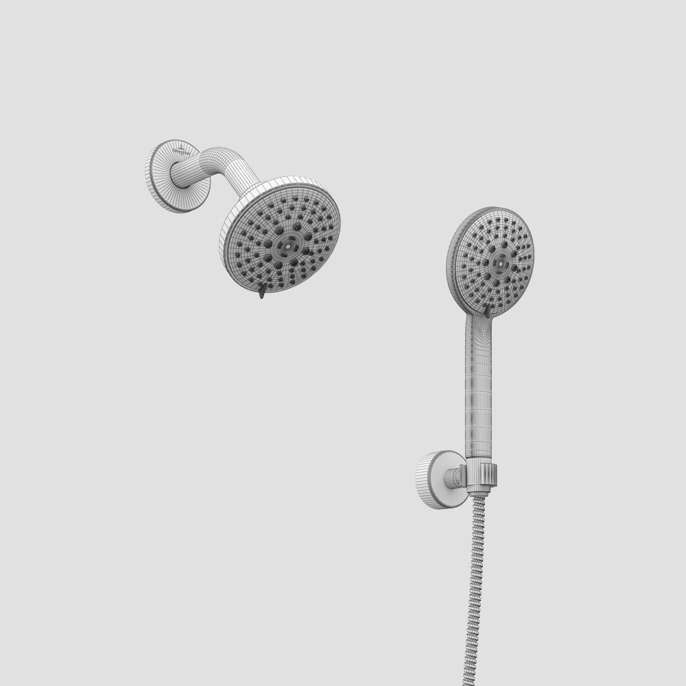 Bath and shower faucets Villeroy - Boch SUBWAY set 22 3D model_11