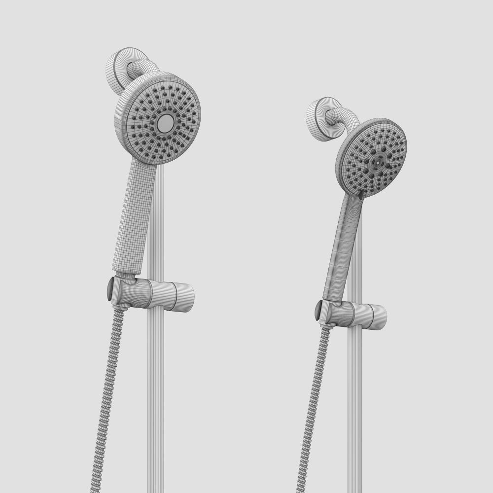 Bath and shower faucets Villeroy - Boch SUBWAY set 22 3D model_10