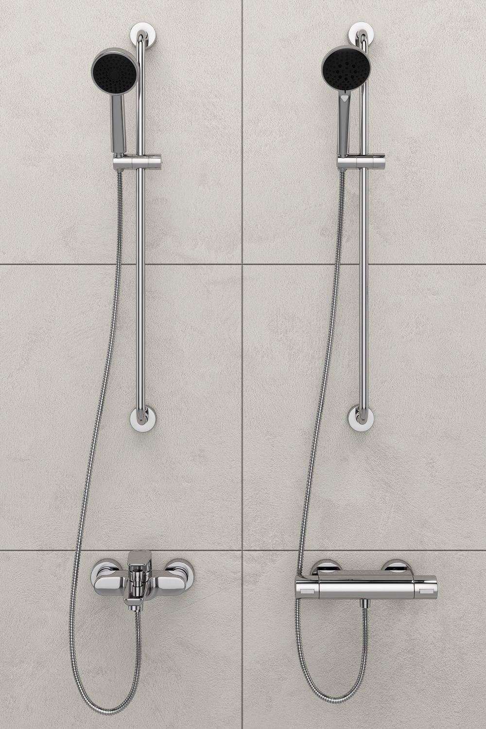 Bath and shower faucets Villeroy - Boch SUBWAY set 22 3D model_3