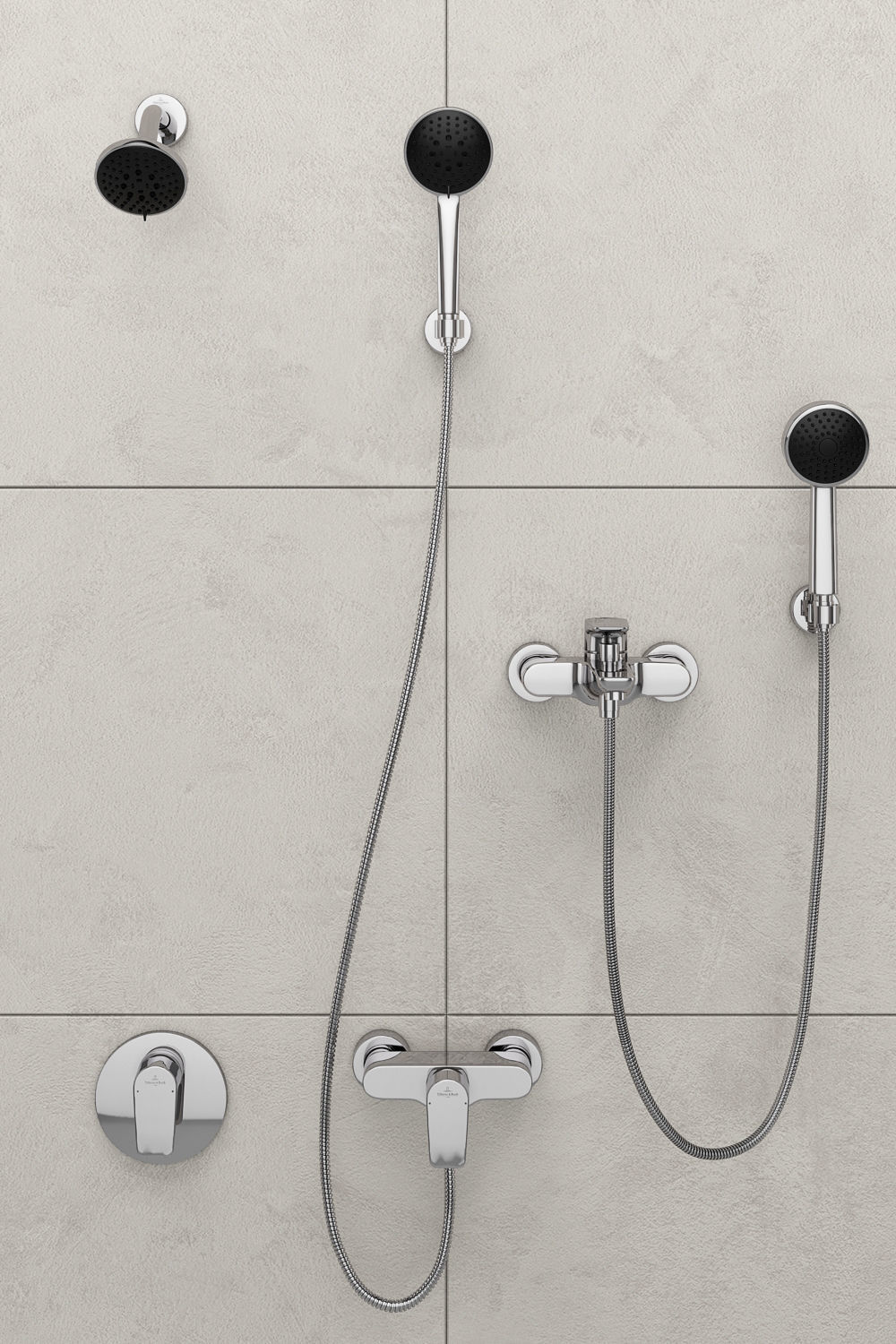 Bath and shower faucets Villeroy - Boch SUBWAY set 22 3D model_5