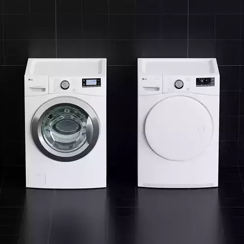 Washing Machine - Dryer - Laundry 3D model