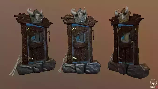 Stylized Old West Door Low-poly 3D model Stylized Old West Door Low-poly 3D model