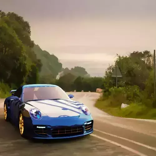 Porsche 911 Racing with HDRI