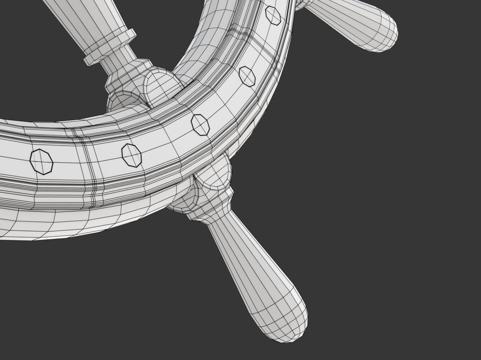 Ship Wheel 3D model_20