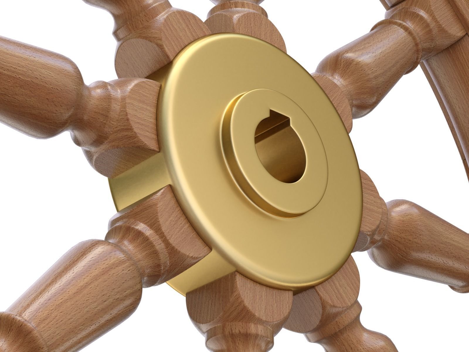 Ship Wheel 3D model_2