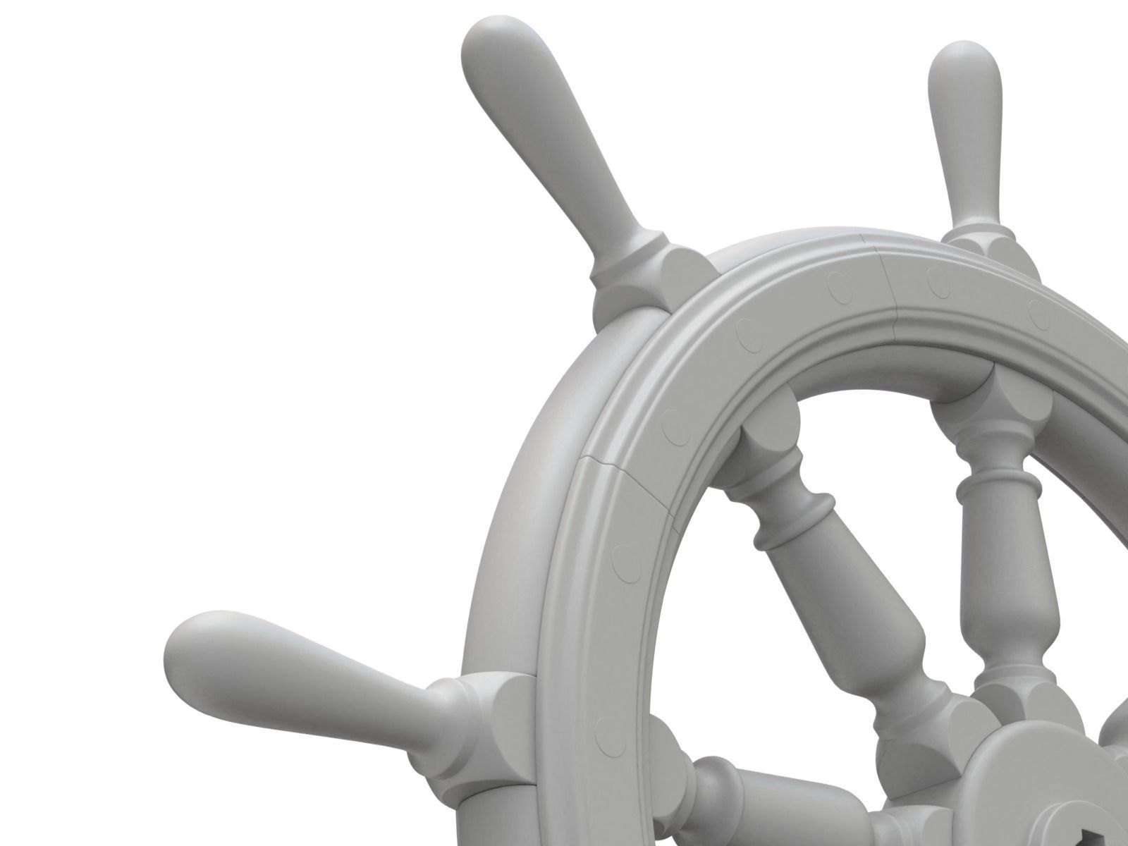 Ship Wheel 3D model_14