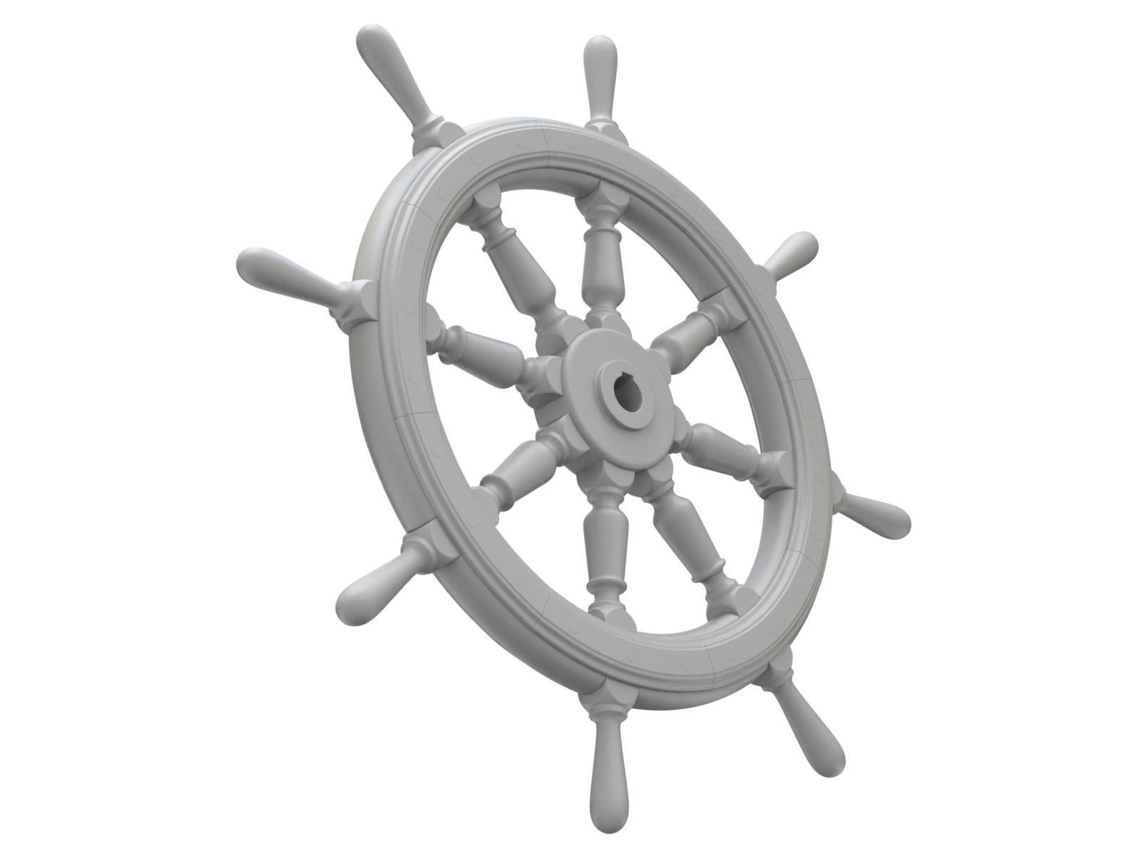 Ship Wheel 3D model_13