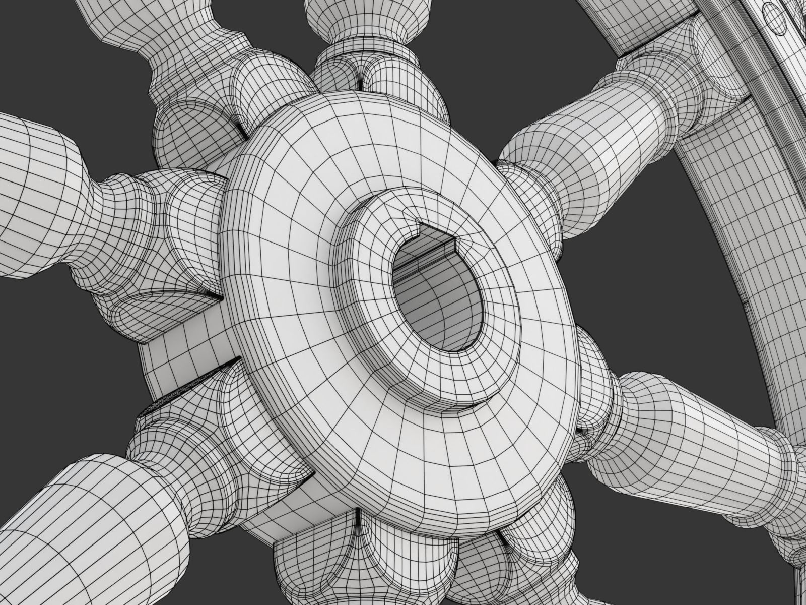 Ship Wheel 3D model_28