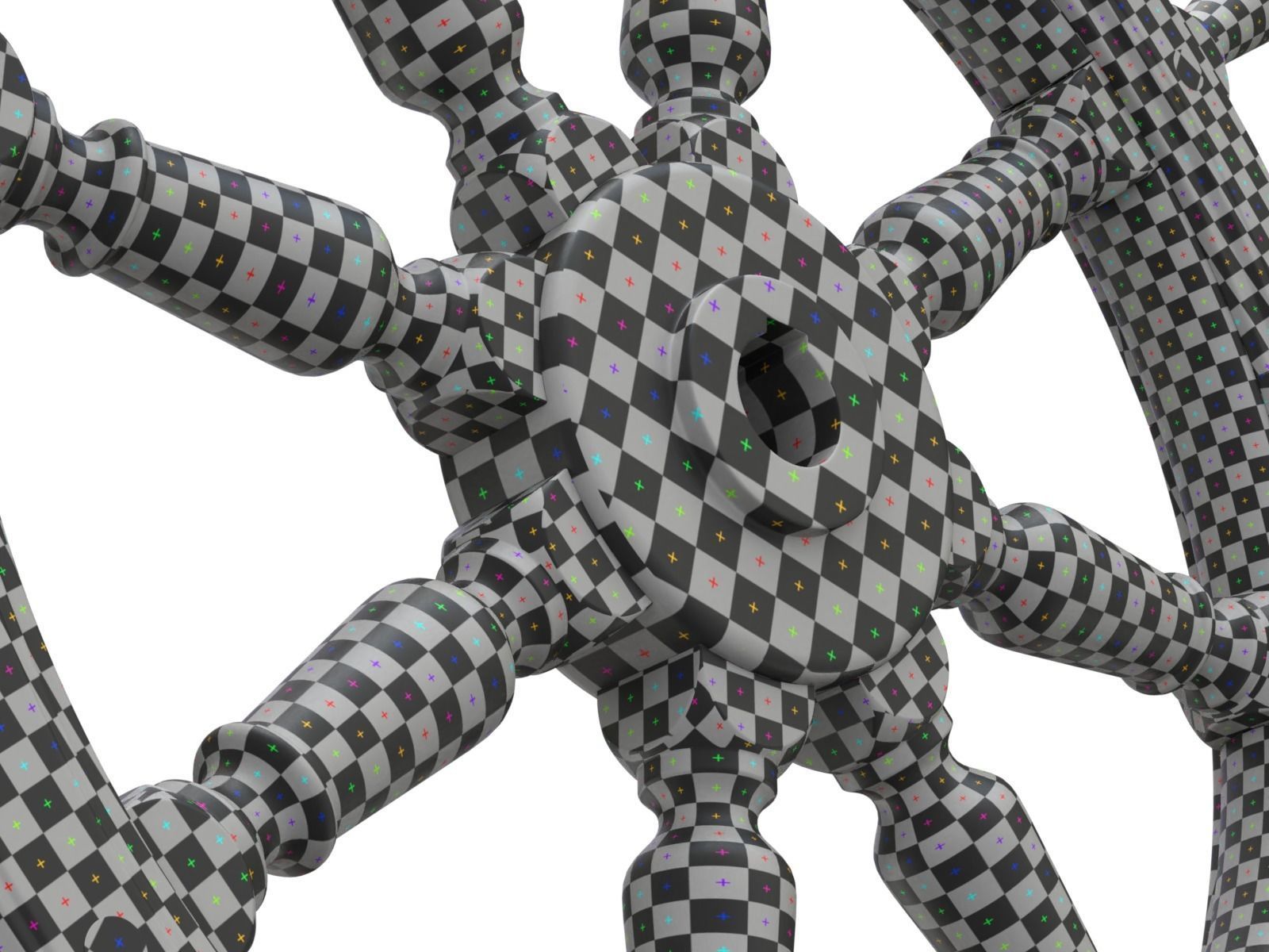 Ship Wheel 3D model_12