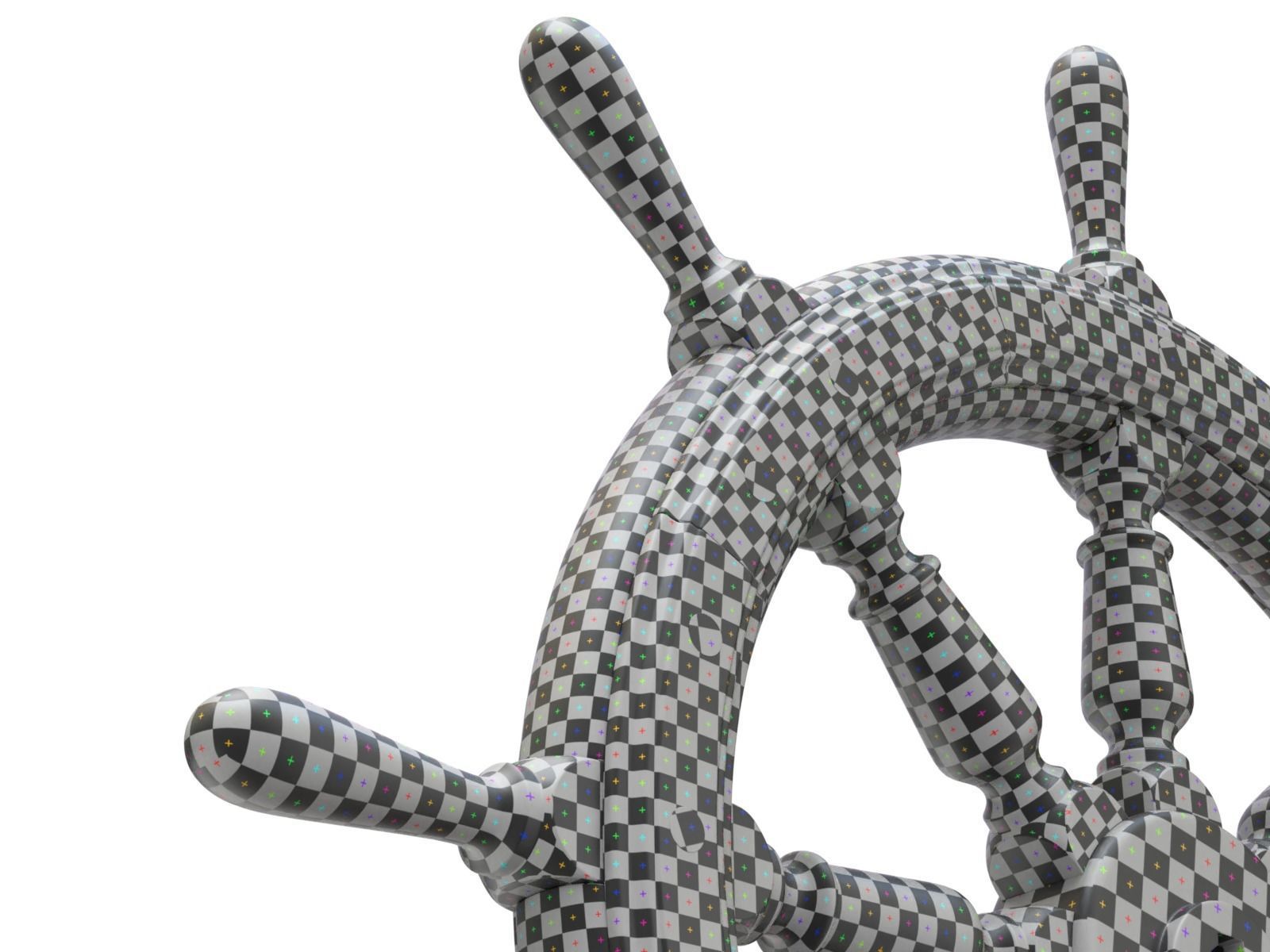 Ship Wheel 3D model_11