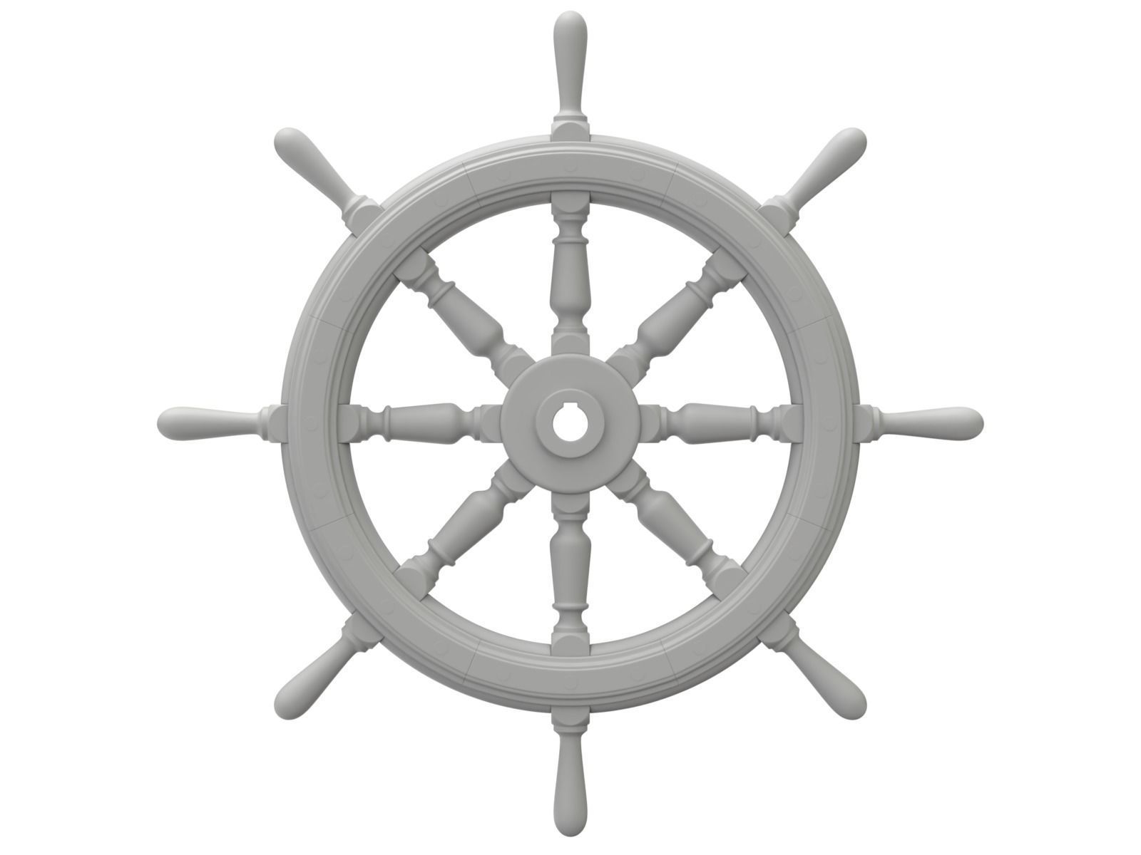 Ship Wheel 3D model_15