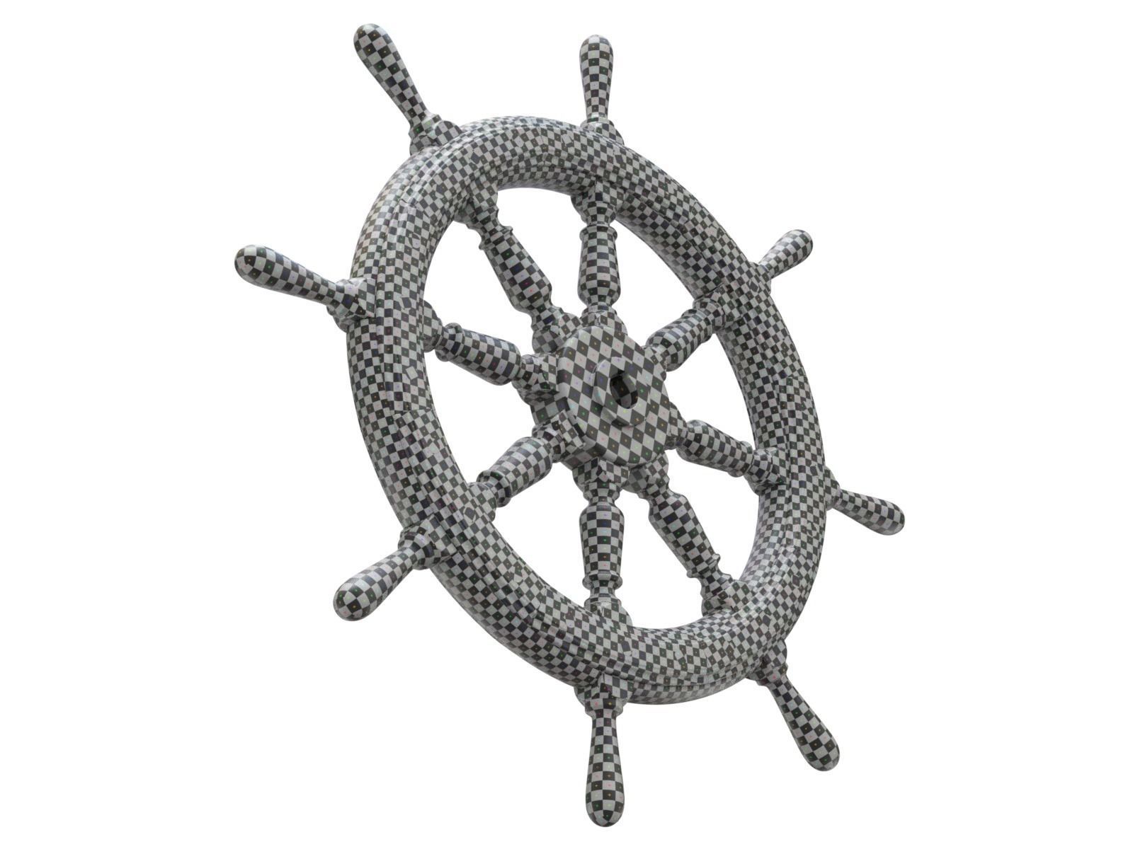 Ship Wheel 3D model_9