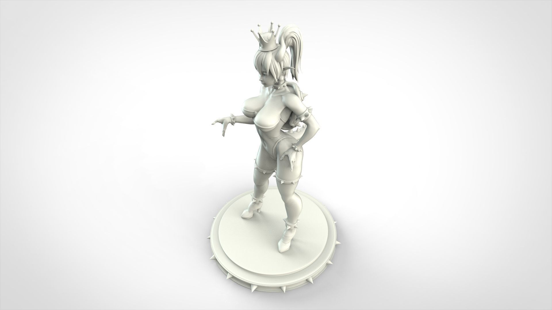Bowsette Statue 3D print model_3