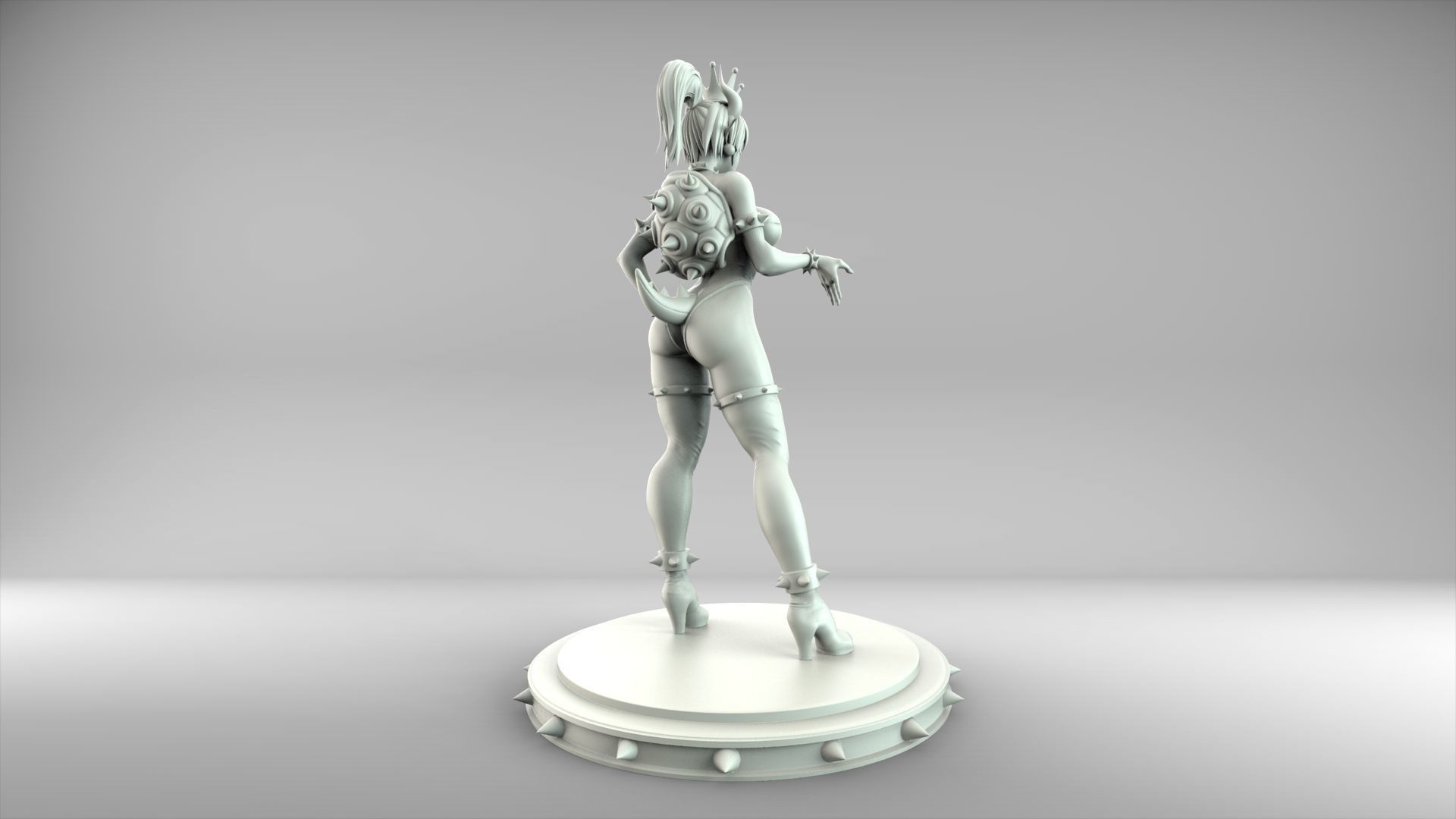 Bowsette Statue 3D print model_2