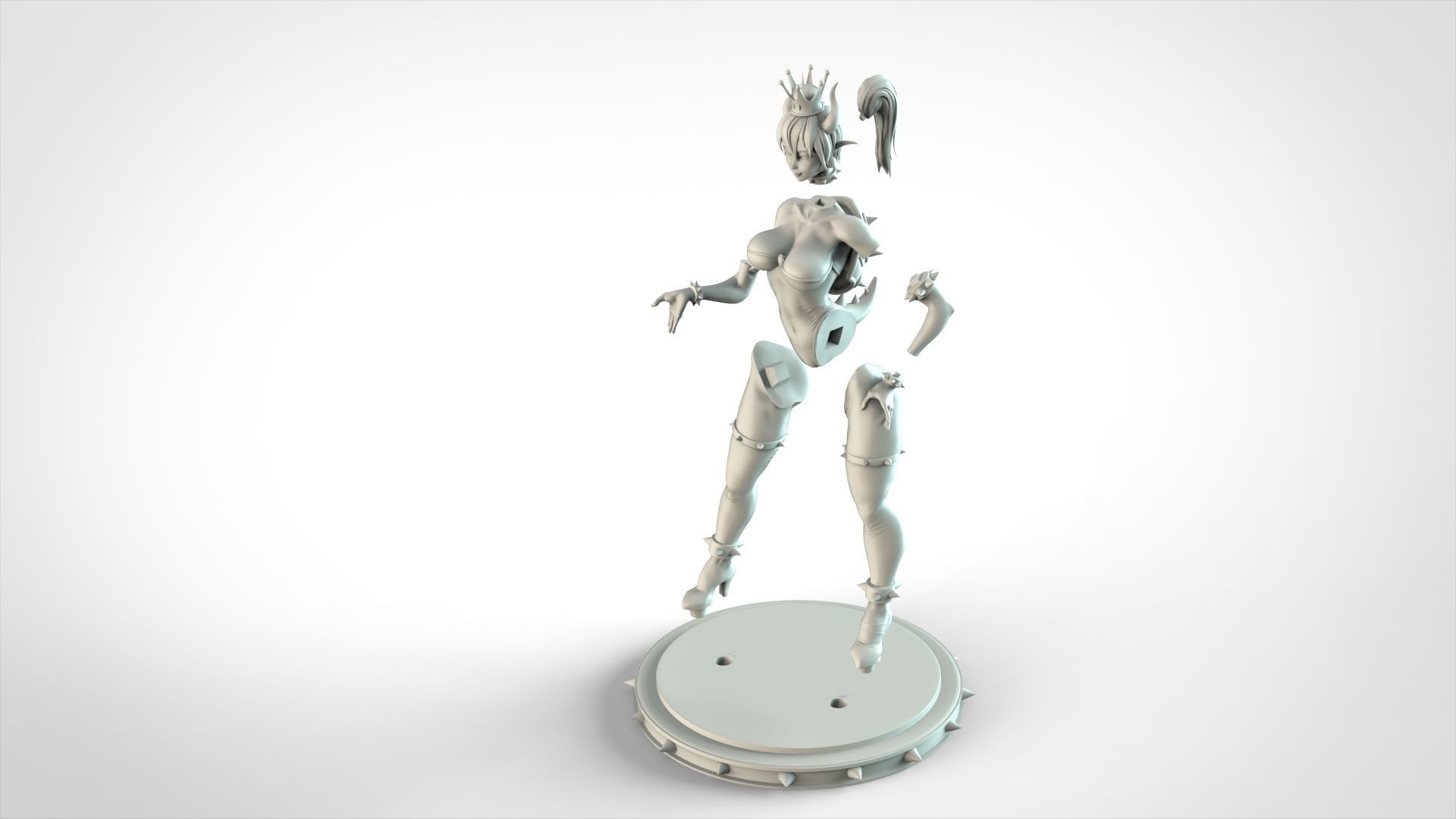 Bowsette Statue 3D print model_6