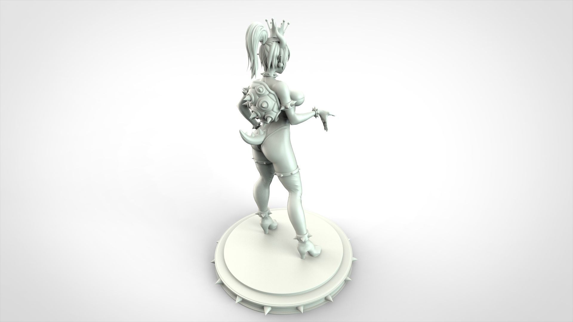 Bowsette Statue 3D print model_5