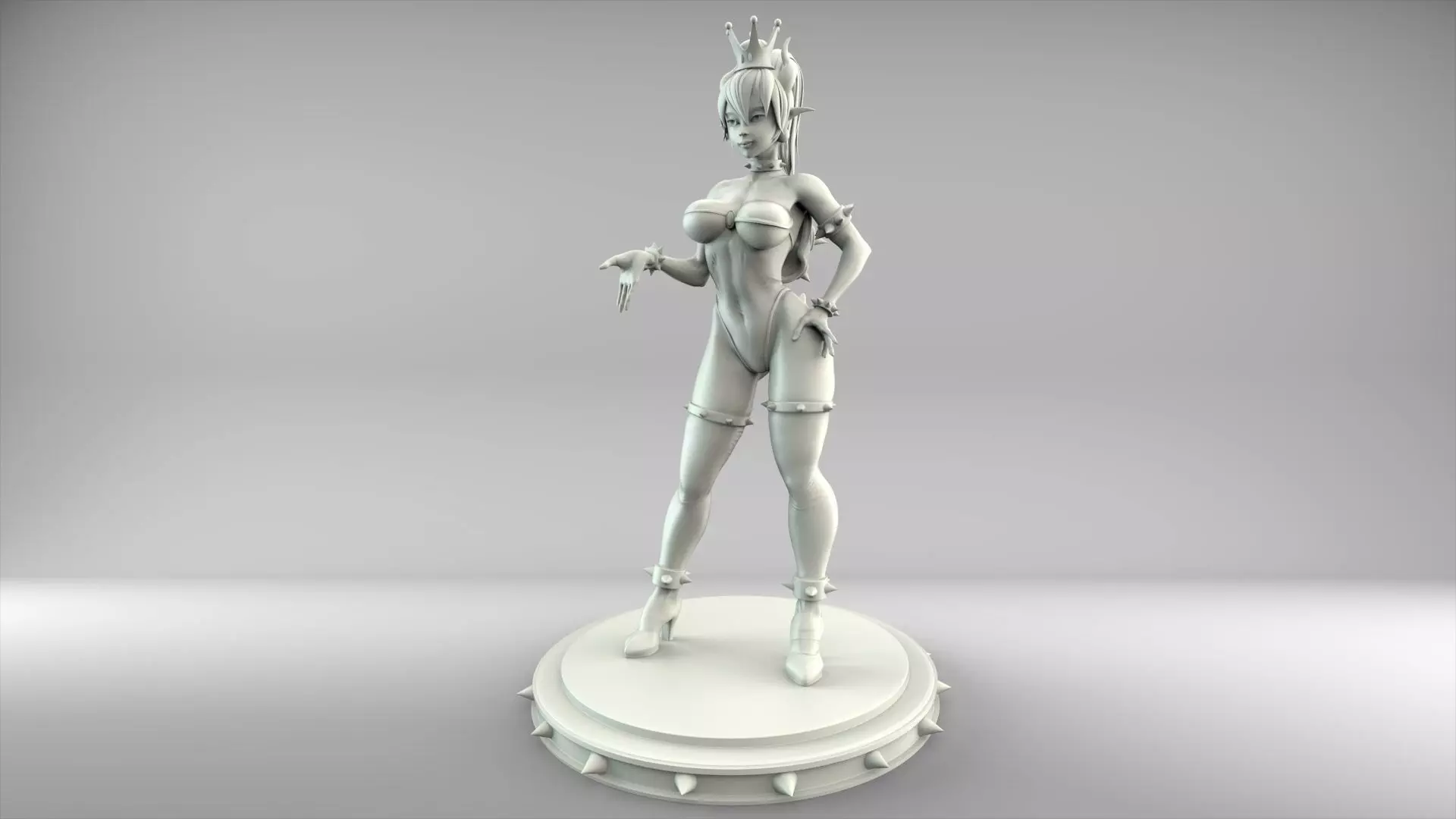 Bowsette Statue 3D print model_0