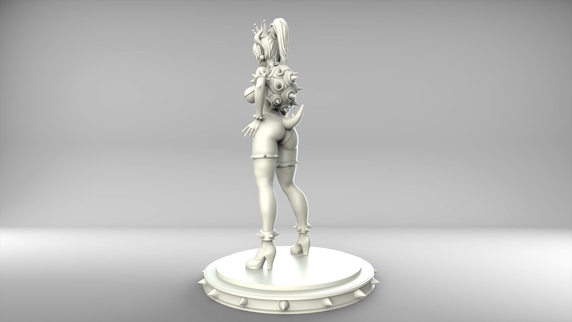 Bowsette Statue 3D print model_1