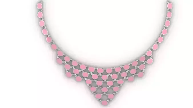 Cabochon stone necklace