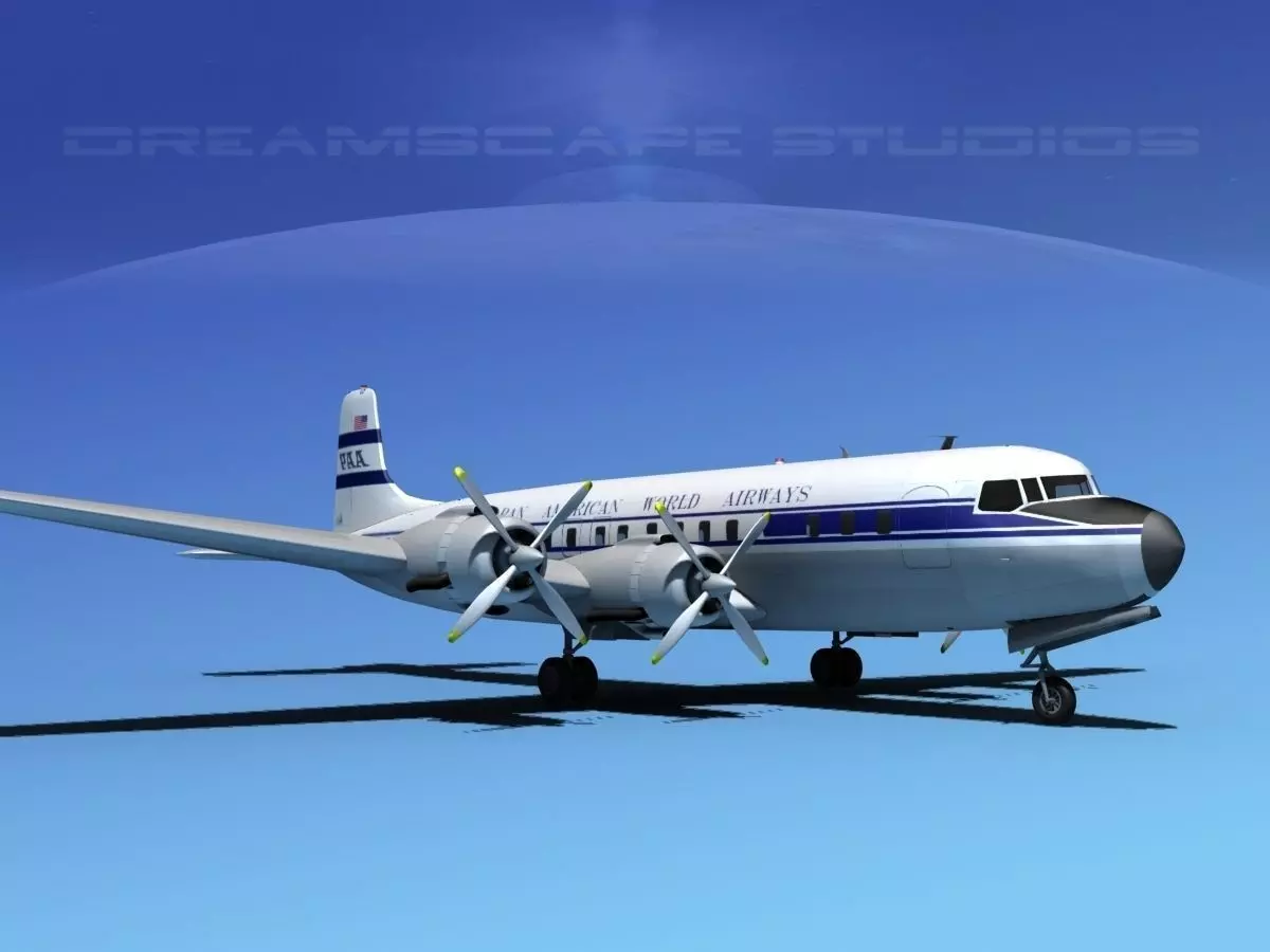 Douglas DC-7C Pan Am 1 3D model_0