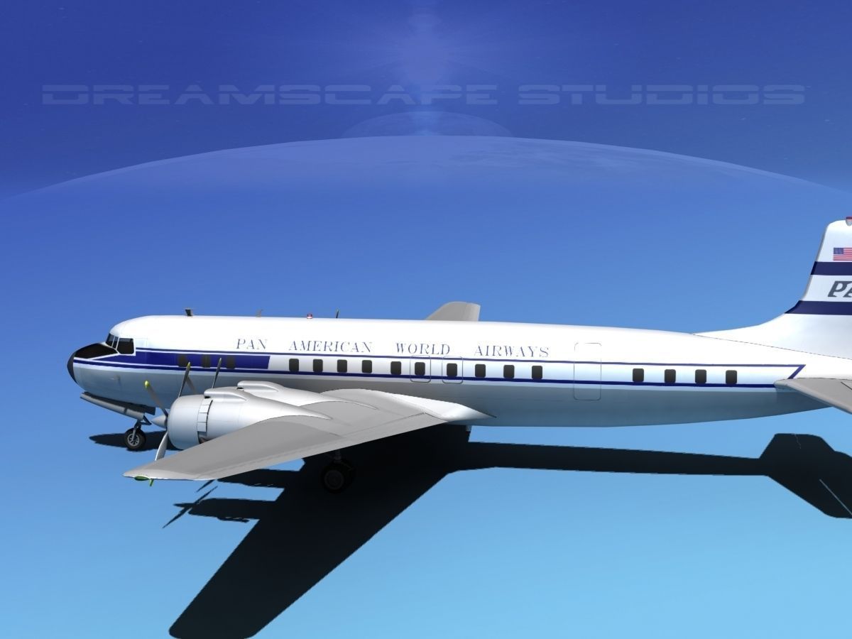 Douglas DC-7C Pan Am 1 3D model_4