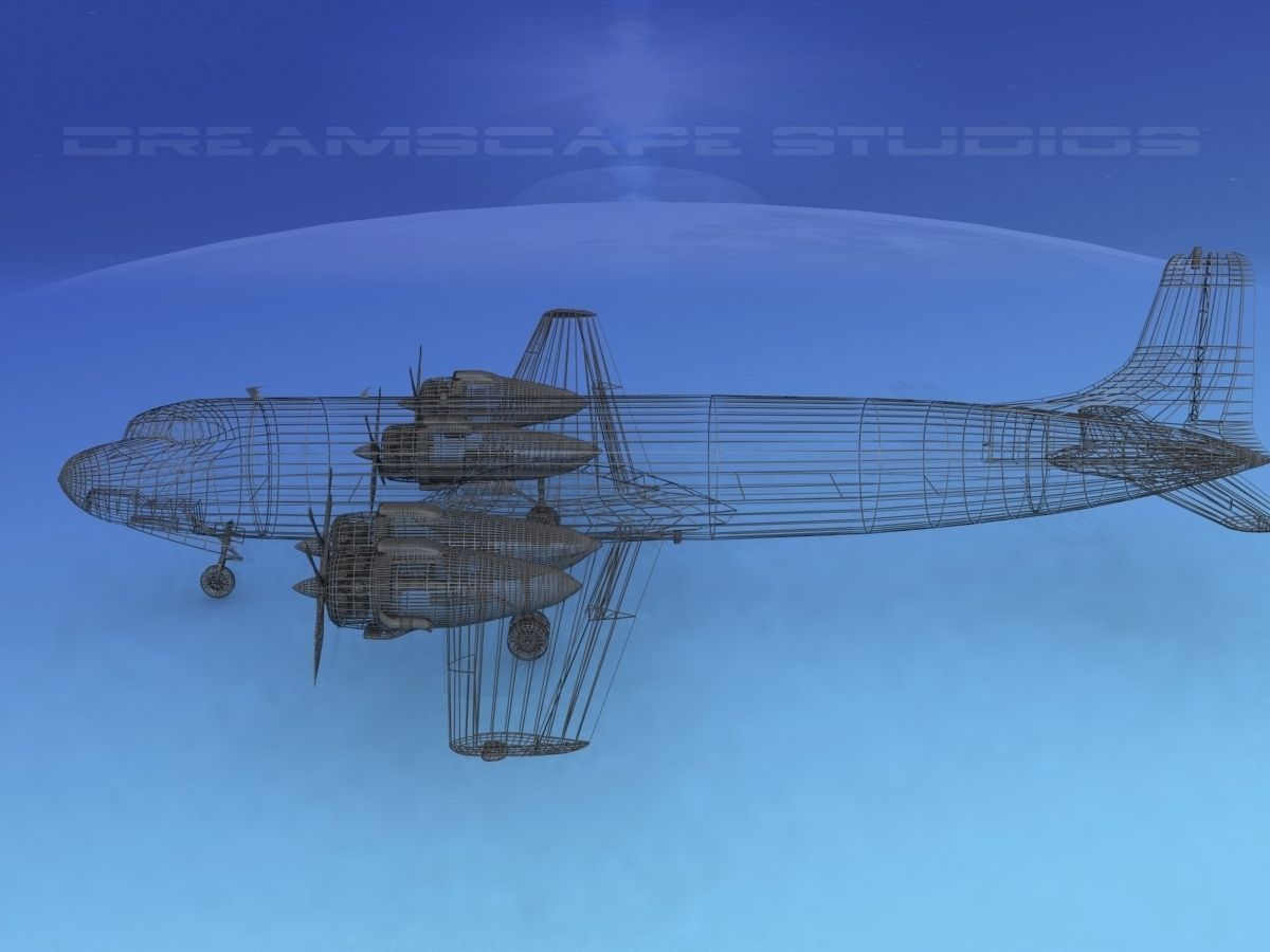 Douglas DC-7C Pan Am 1 3D model_14