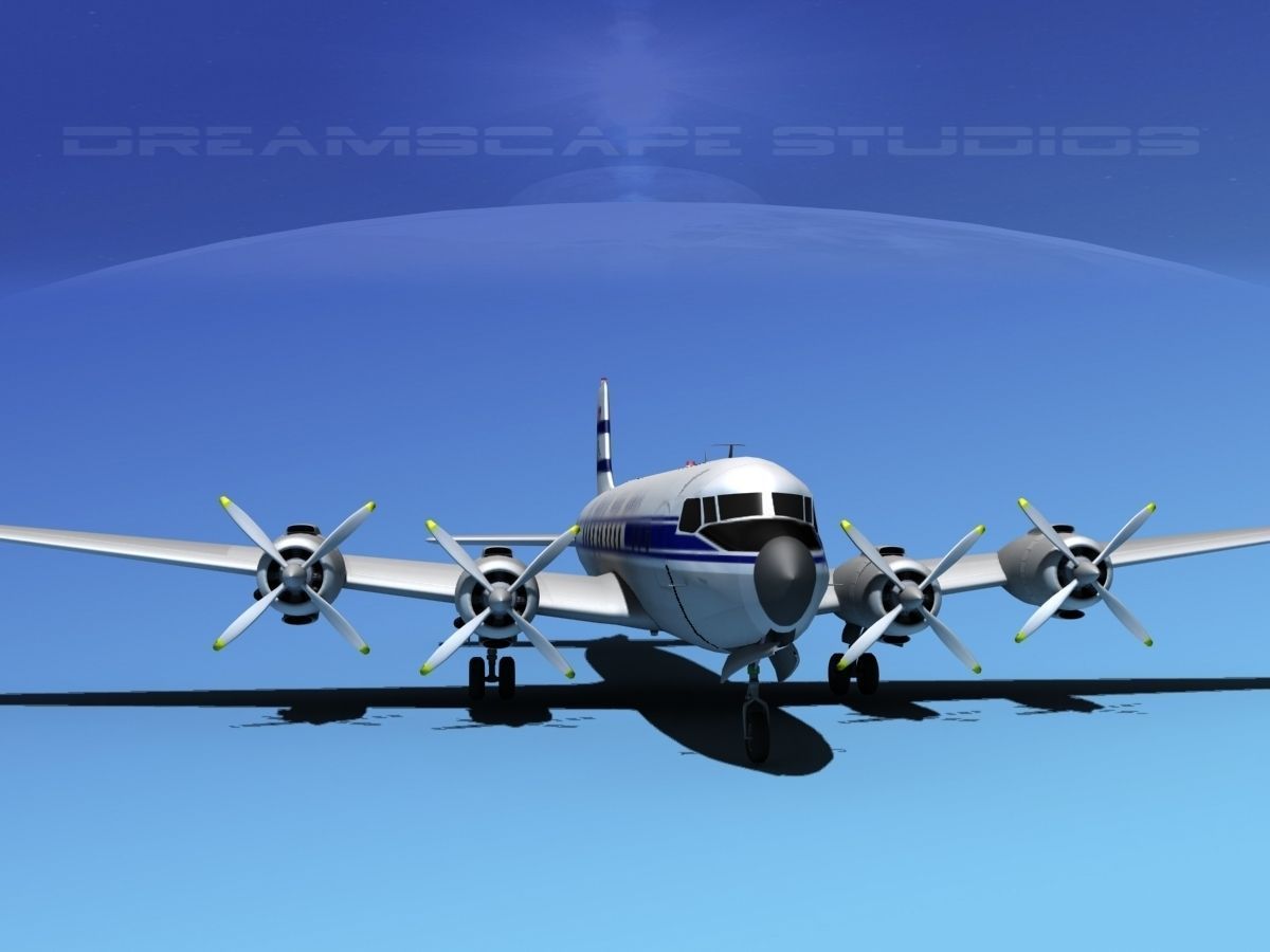 Douglas DC-7C Pan Am 1 3D model_1