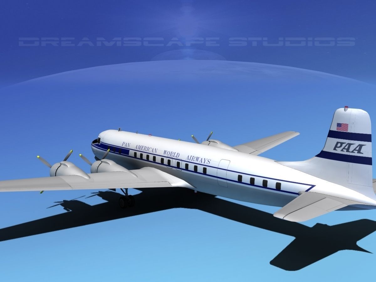 Douglas DC-7C Pan Am 1 3D model_5
