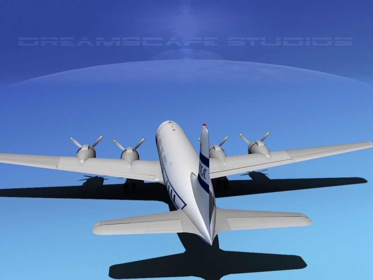 Douglas DC-7C Pan Am 1 3D model_6