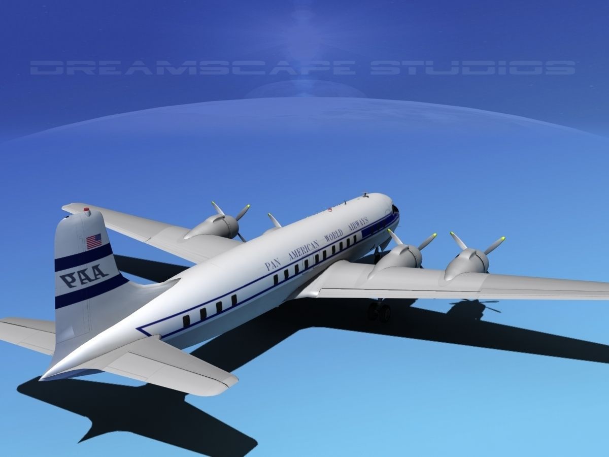 Douglas DC-7C Pan Am 1 3D model_7