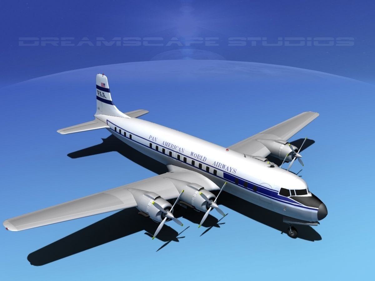 Douglas DC-7C Pan Am 1 3D model_10