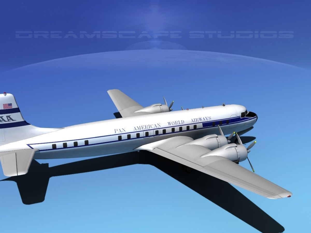 Douglas DC-7C Pan Am 1 3D model_8